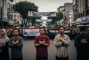 Protestos de intolerância religiosa Indonésia 2026 em Bandung contra culto cristão.
