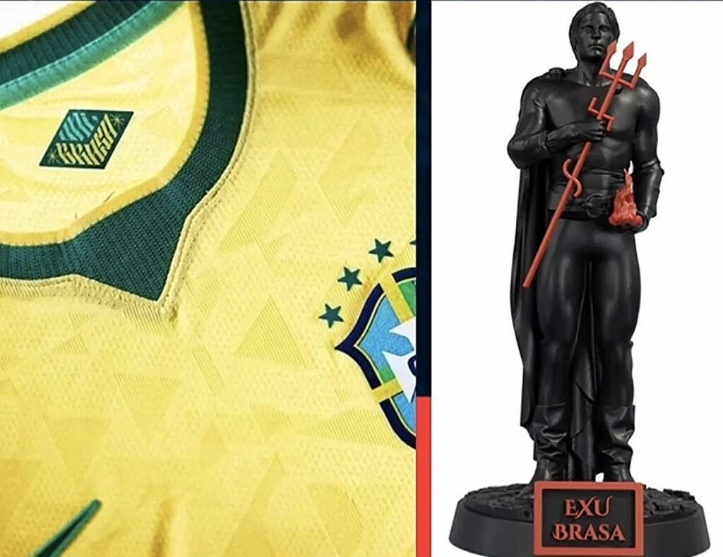 ### Exu Brasa na Camisa da Seleção Brasileira: A Polêmica que Agita o Mundo do Futebol 1 Exu Brasa na