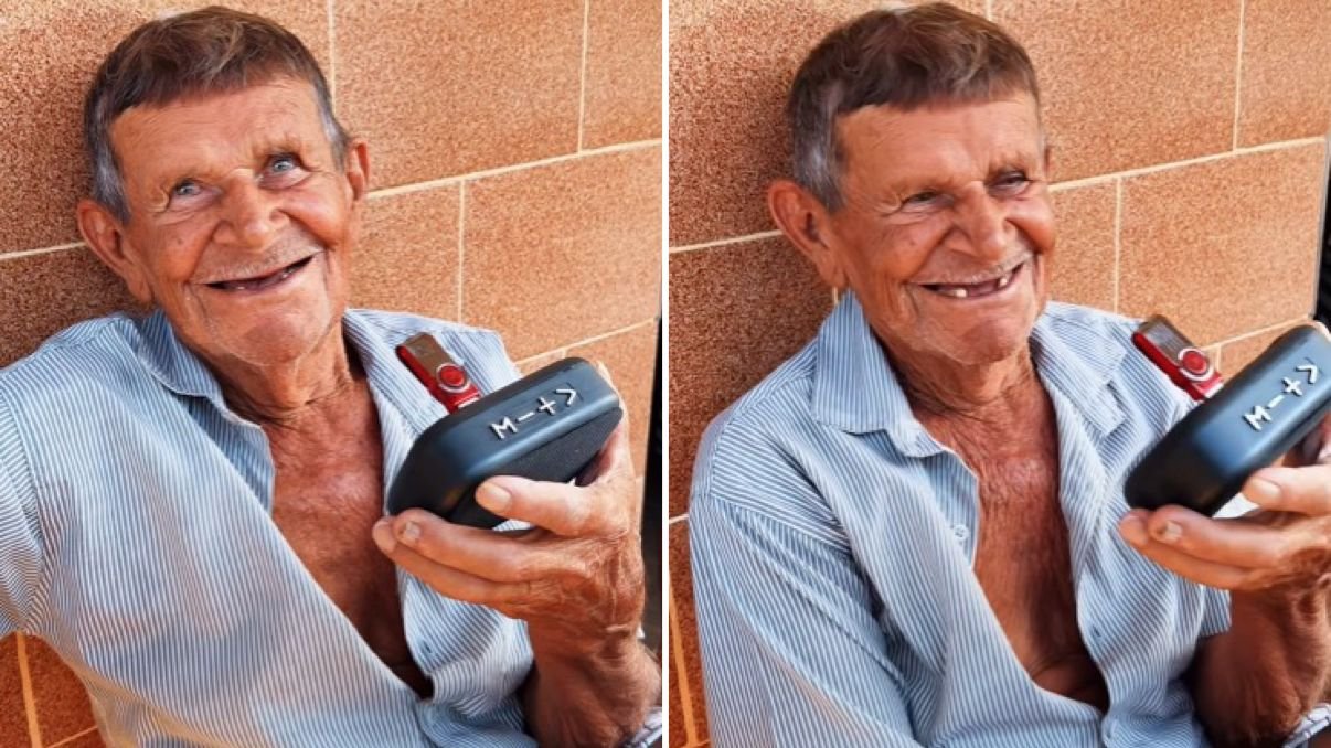 A transformação através da Palavra: A emocionante história de Severino e a Bíblia em áudio 1 Idoso analfabeto se