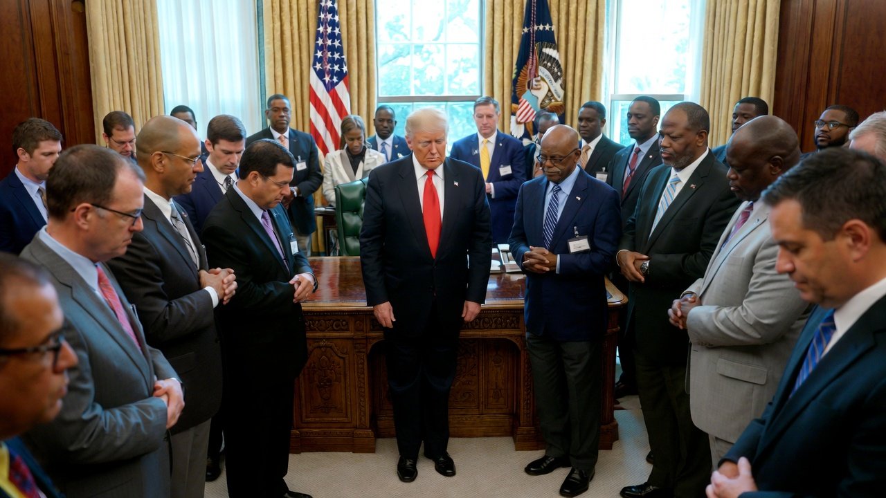 Pastores oram por Trump no Salão Oval em momento de fé e união 2026 1 Pastores oram por Trump no Salão Oval em momento histórico de fé e união