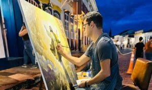 ### Arte e Espiritualidade: Pastor Usa Pinturas ao Vivo para Evangelizar em São João Del Rei