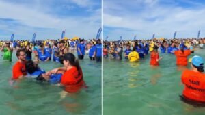 Igreja Celebra Novo Começo com Batismo de 1.000 Pessoas em Praia da Flórida