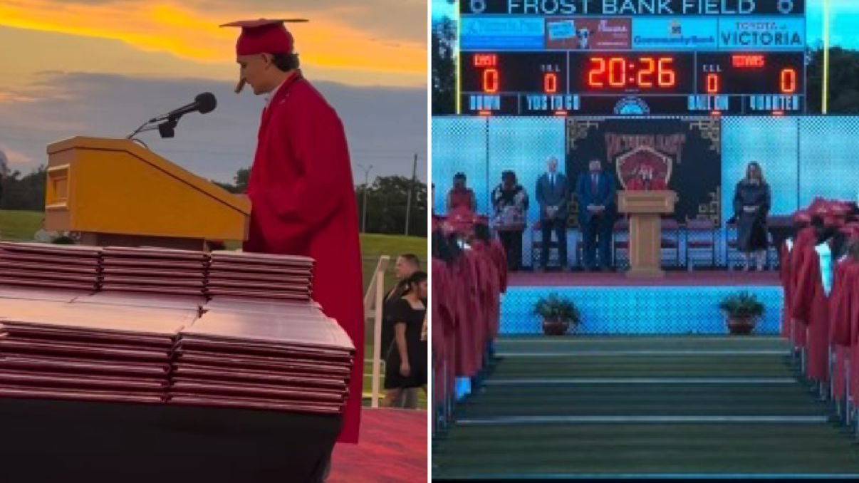 ### O Poder da Fé: Jovem Compartilha Mensagem de Esperança em Cerimônia de Formatura nos EUA 1 Jovem fala de