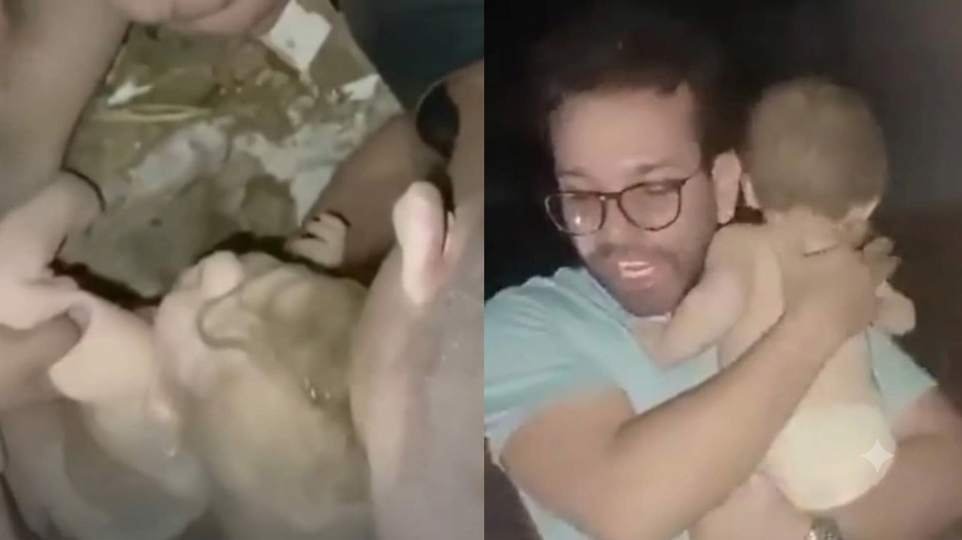 Bebê é resgatado