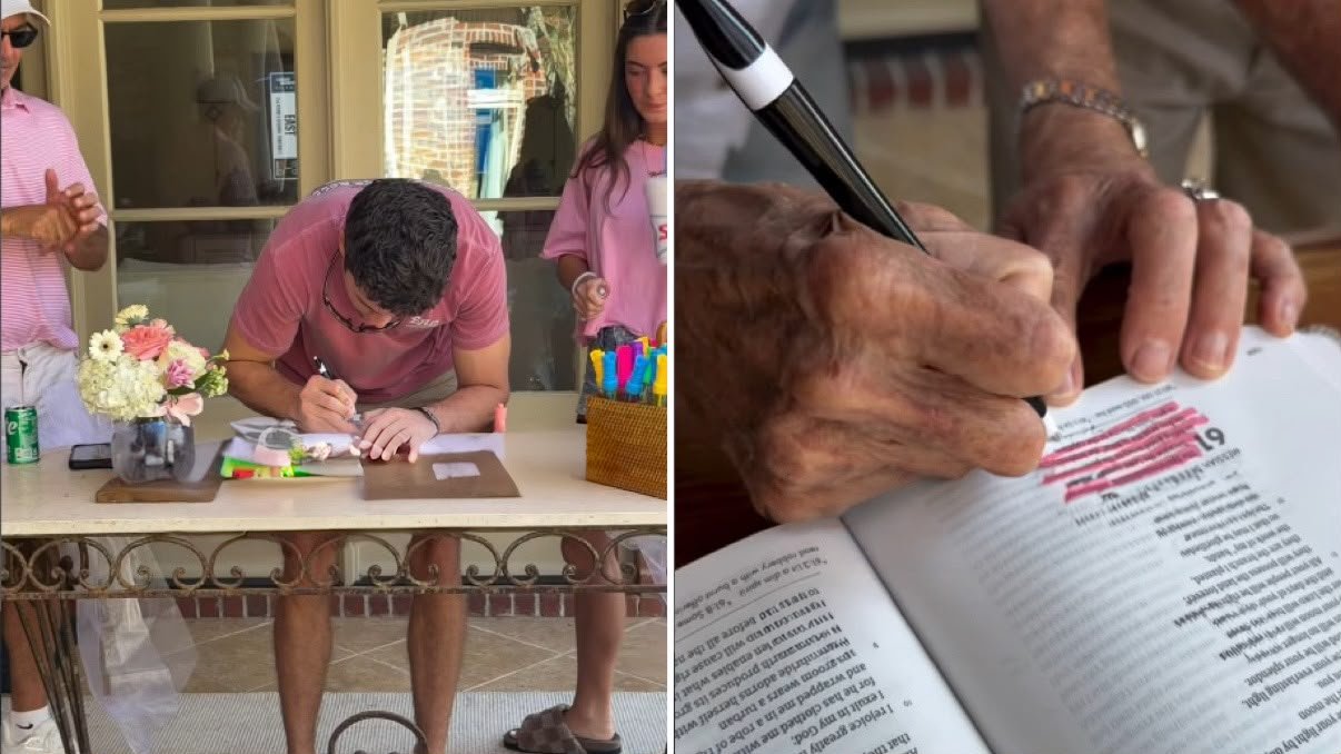 ### Uma Herança Espiritual: A Tradicional Bíblia que Acompanhará a Vida de uma Criança 1 Casal cria tradição