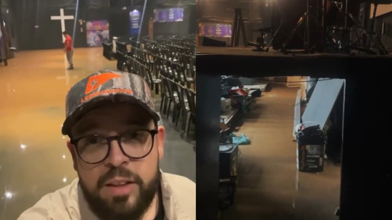 Igreja fica alagada