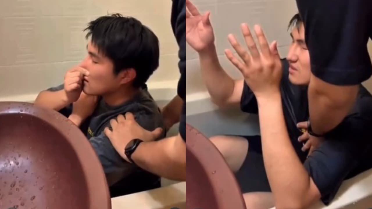 Estudante é batizado