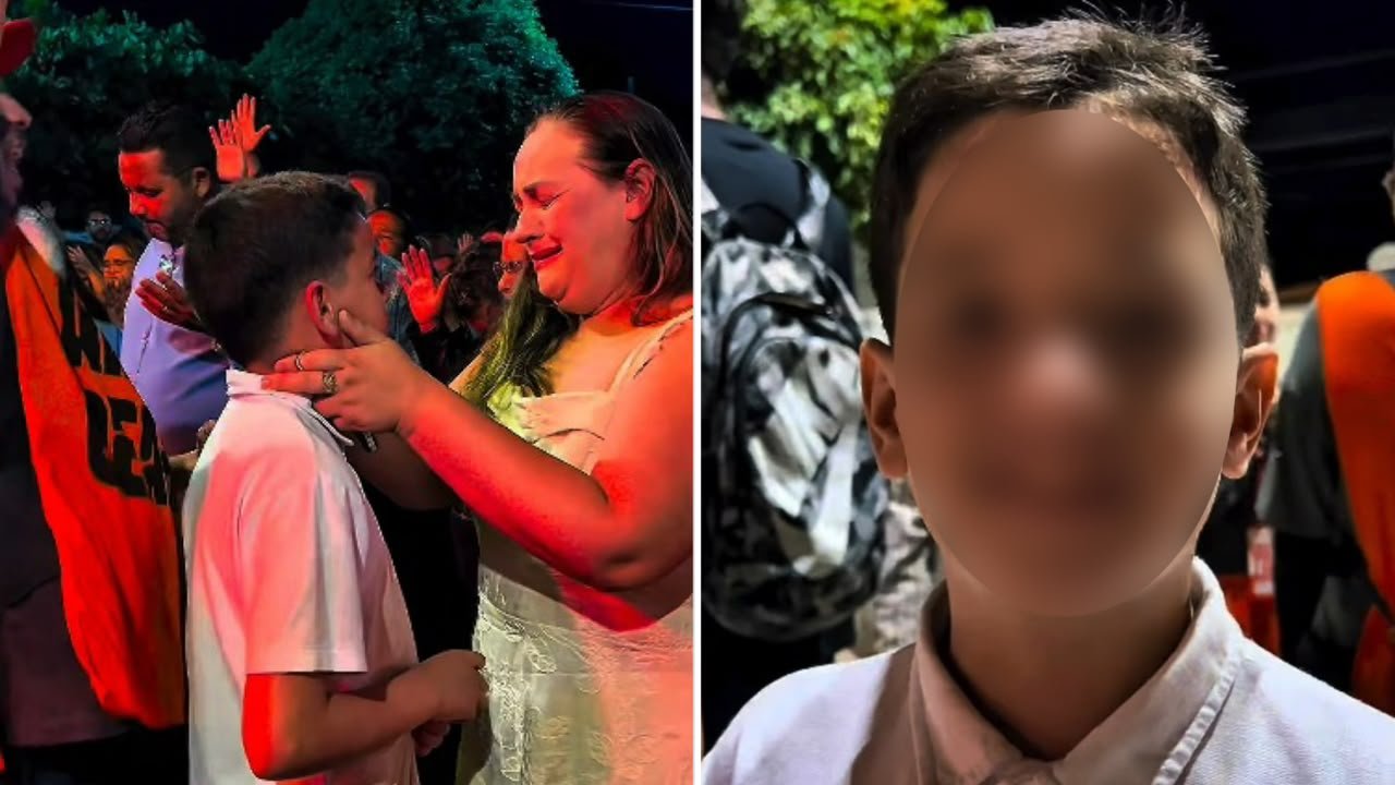Menino é Curado de Dificuldade Auditiva em Cruzada Evangelística ... 1 Após oração menino