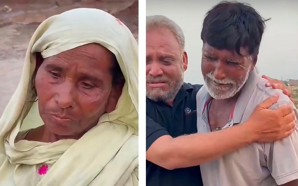Casal é libertado da escravidão no Paquistão e emociona evangeli... 1 Casal chora ao