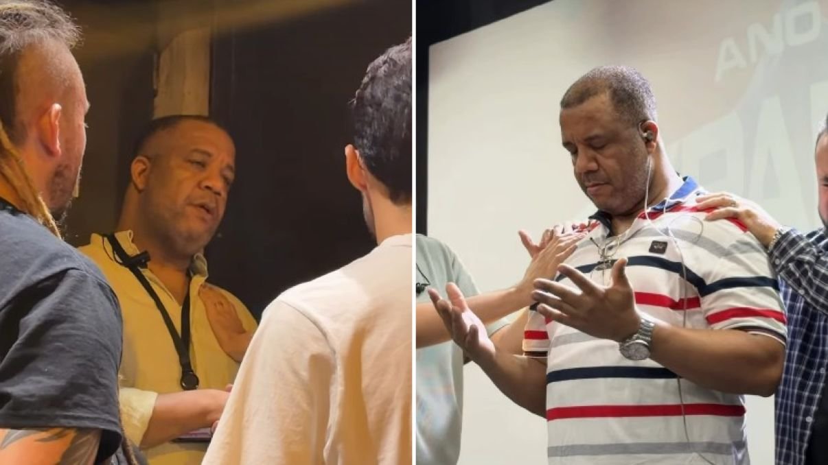 Evangelistas pregam diante