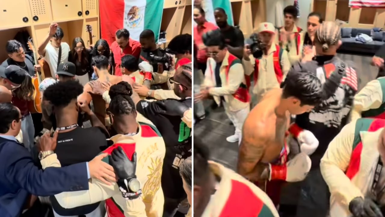 Boxeador ora com